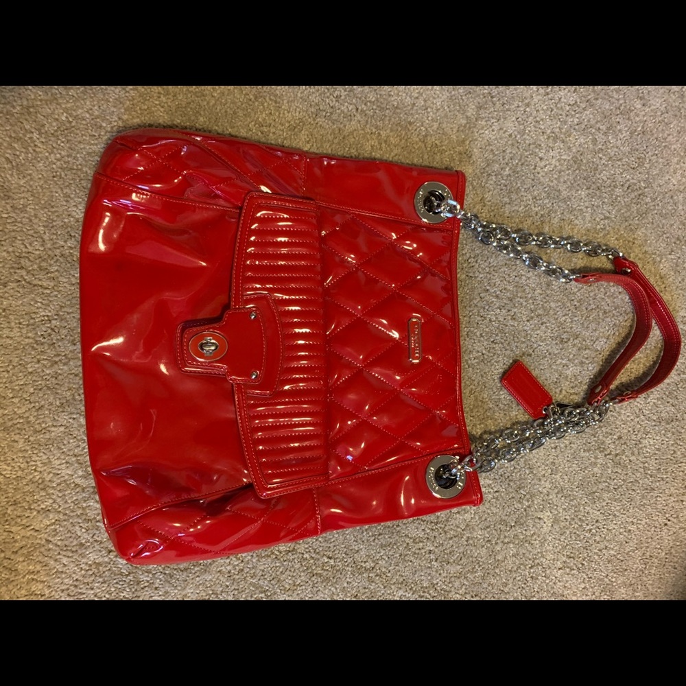 Coach Red shoulder Bag